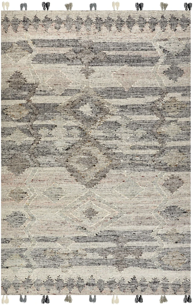 Beliani Kilimas ARATASHEN Pilkas 200 x 300 cm Vilnonis Kilim