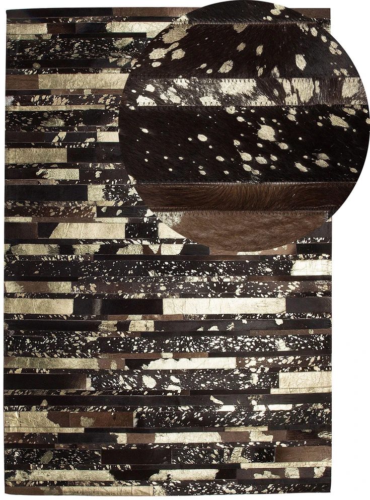 Beliani Kilimas ARTVIN rudas 160 x 230 cm natūrali oda