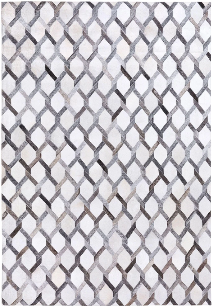 Beliani Kilimas AYDIN pilkas 160 x 230 cm iš natūralios odos