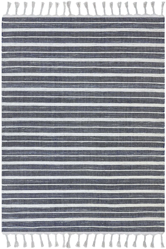 Beliani Kilimas BADEMLI tamsiai mėlynas 160 x 230 cm