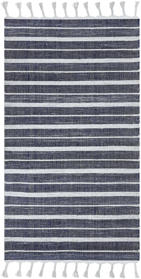 Beliani Kilimas BADEMLI tamsiai mėlynas 80 x 150 cm