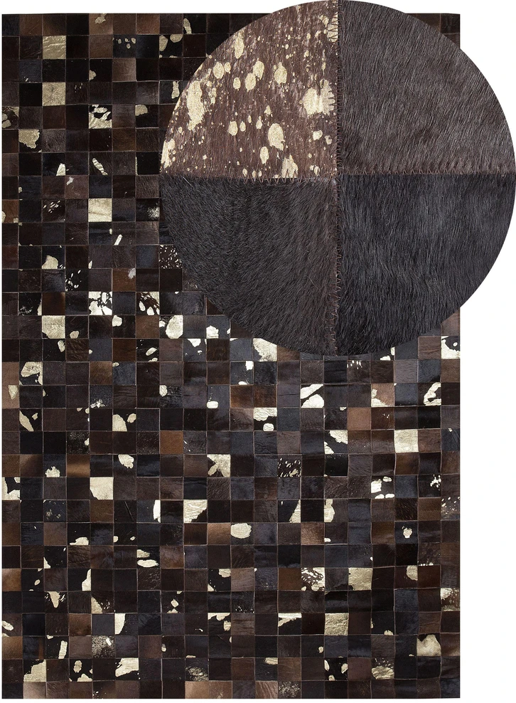 Beliani Kilimas BANDIRMA rudas 160 x 230 cm natūrali oda