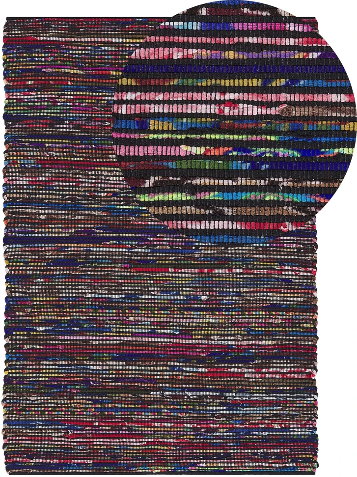 Beliani Kilimas BARTIN Juodas 140 x 200 cm