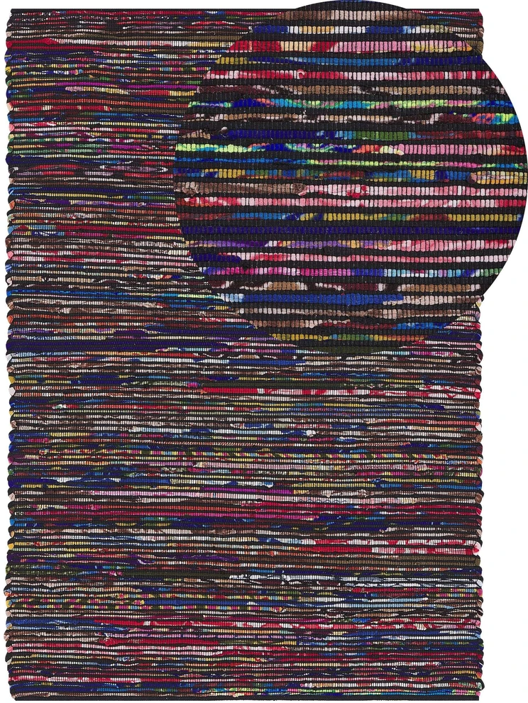 Beliani Kilimas BARTIN juodas 160 x 230 cm