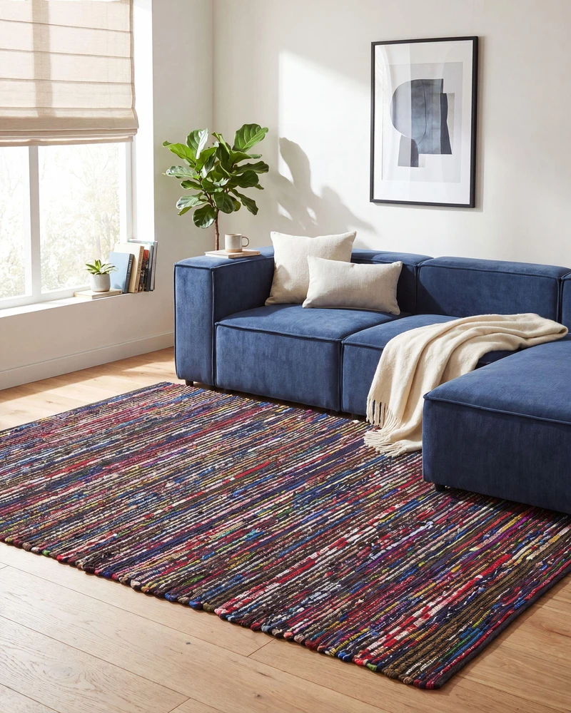 Beliani Kilimas BARTIN juodas 160 x 230 cm