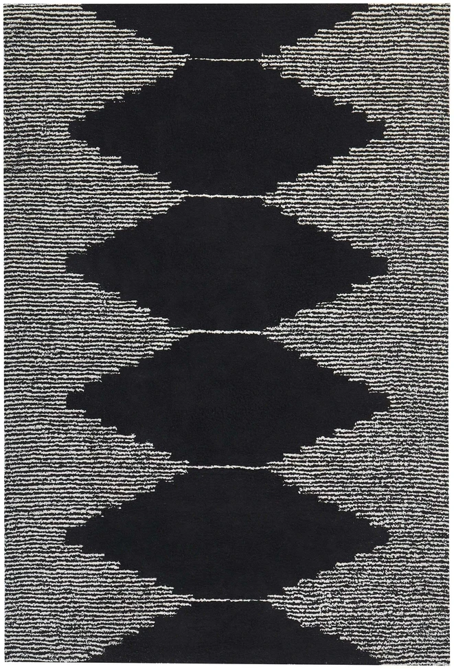 Beliani Kilimas BATHINDA juodas/baltas 160 x 230 cm medvilninis