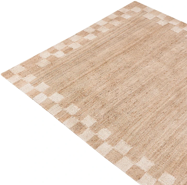 Beliani Kilimas BEED šviesiai smėlio spalvos 160 x 230 cm džiutas