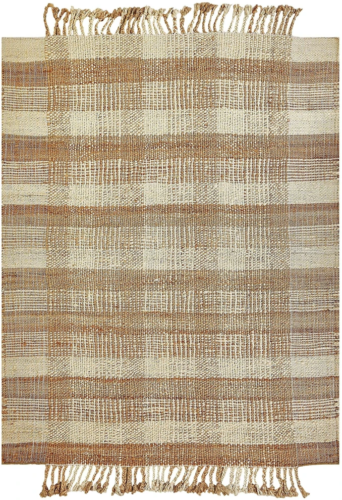 Beliani Kilimas BERISSA smėlio spalvos 160 x 230 cm džiutas
