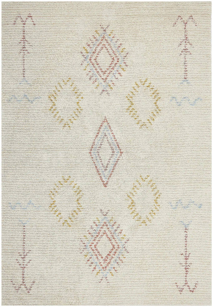 Beliani Kilimas BETTIAH smėlio spalvos 160 x 230 cm medvilninis