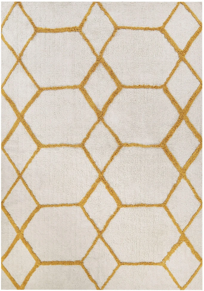 Beliani Kilimas BEYLER baltas 160 x 230 cm medvilninis