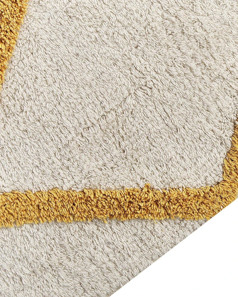 Beliani Kilimas BEYLER baltas 160 x 230 cm medvilninis