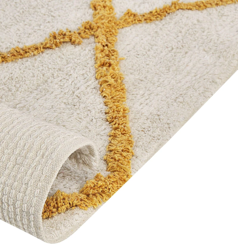 Beliani Kilimas BEYLER baltas 160 x 230 cm medvilninis