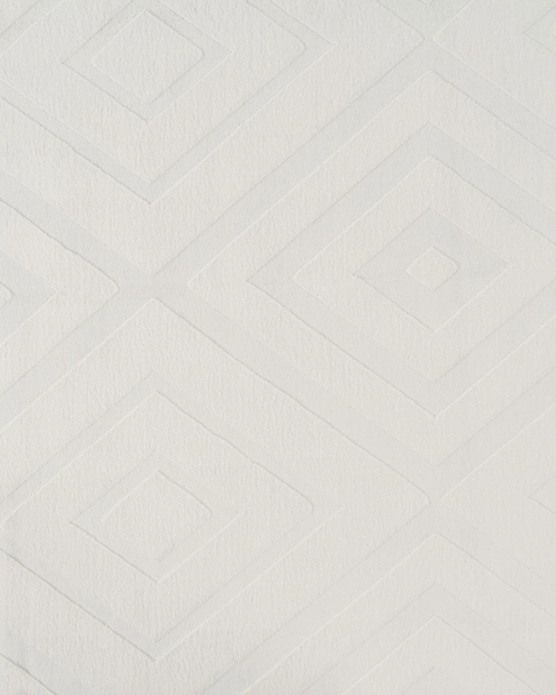 Beliani Kilimas BORAH, nulaužta balta, 80 x 300 cm