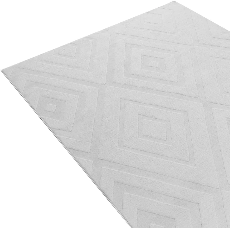 Beliani Kilimas BORAH, šviesiai pilkas, 160 × 230 cm