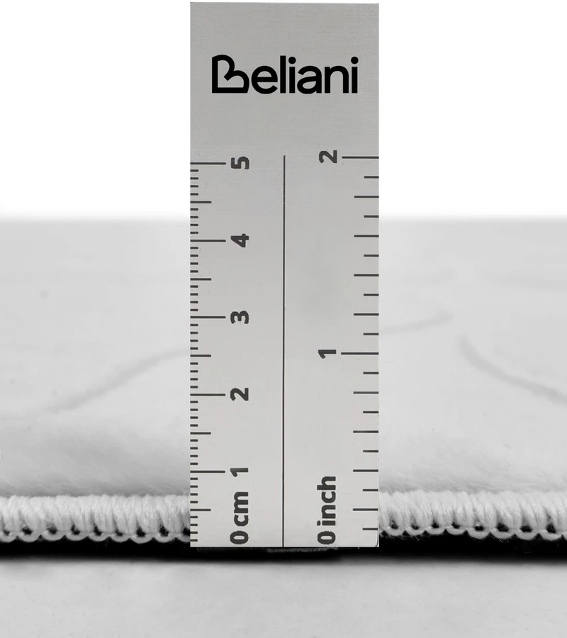 Beliani Kilimas BORAH, šviesiai pilkas, 80 × 300 cm