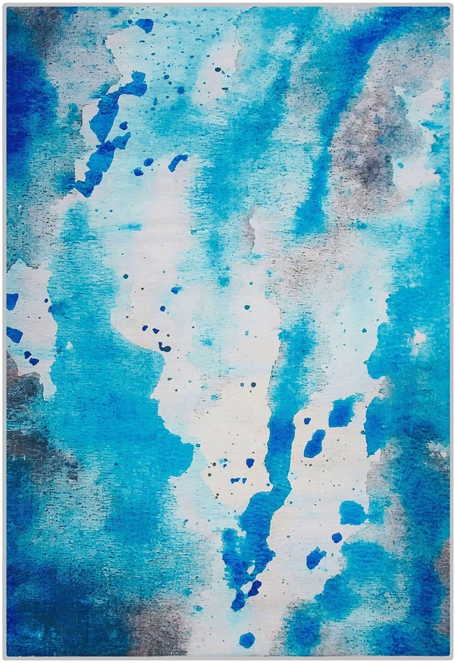 Beliani Kilimas BOZAT mėlynas 140 x 200 cm