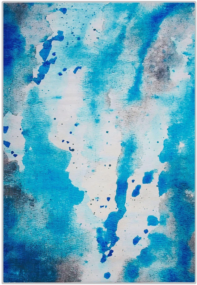 Beliani Kilimas BOZAT mėlynos spalvos 160 x 230 cm