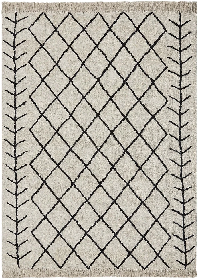 Beliani Kilimas BOZKIR smėlio spalvos 160 x 230 cm medvilninis