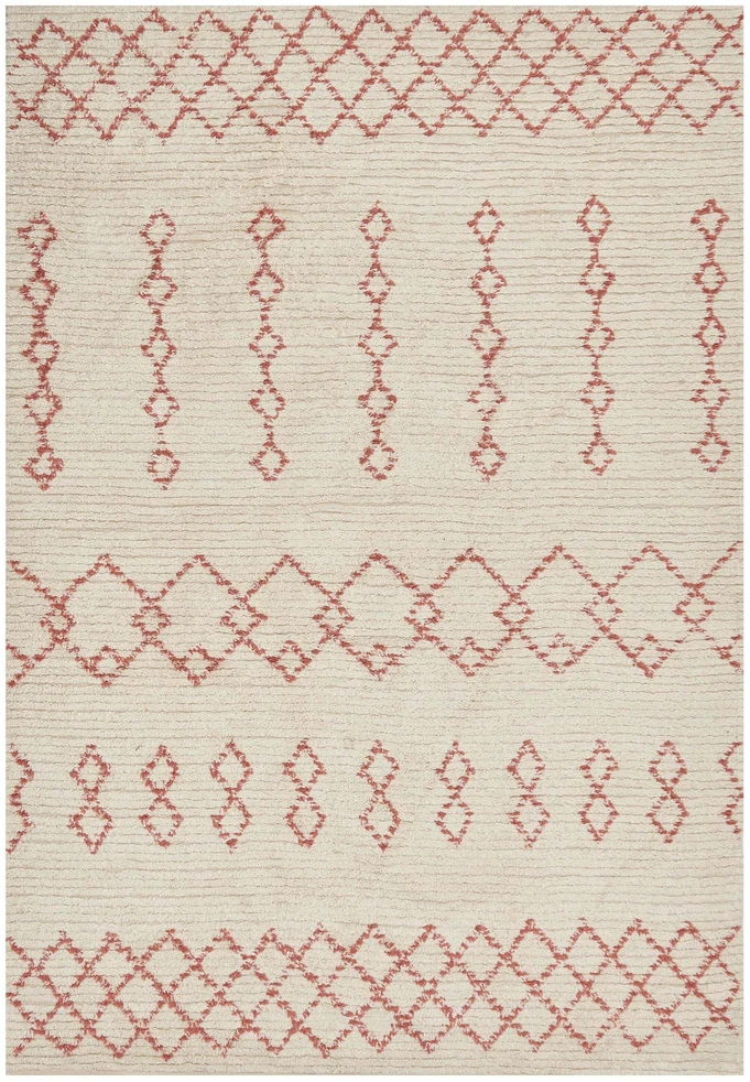 Beliani Kilimas BUXAR smėlio spalvos 160 x 230 cm medvilninis
