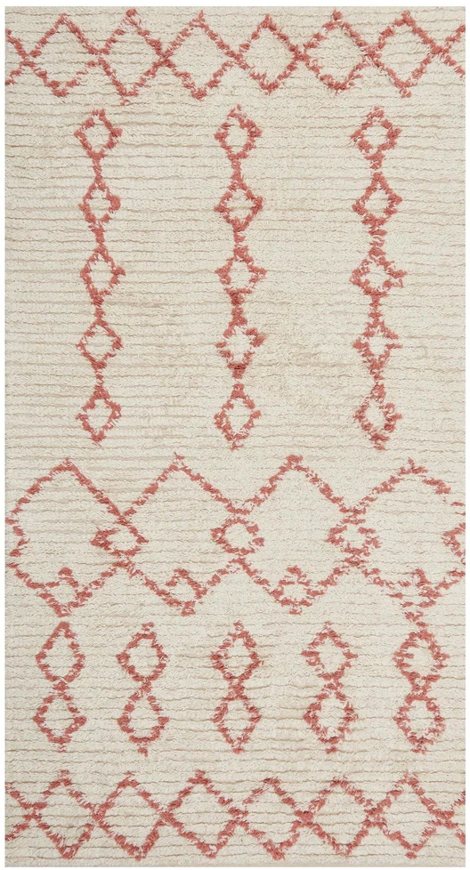 Beliani Kilimas BUXAR smėlio spalvos 80 x 150 cm medvilninis