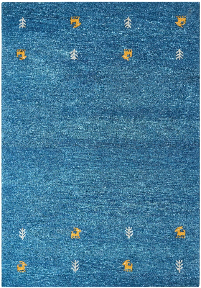 Beliani Kilimas CALTI tamsiai mėlynas 160 x 230 cm Vilna Gabbeh
