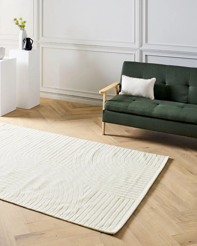 Beliani Kilimas DAGARI smėlio spalvos 160 x 230 cm vilnos