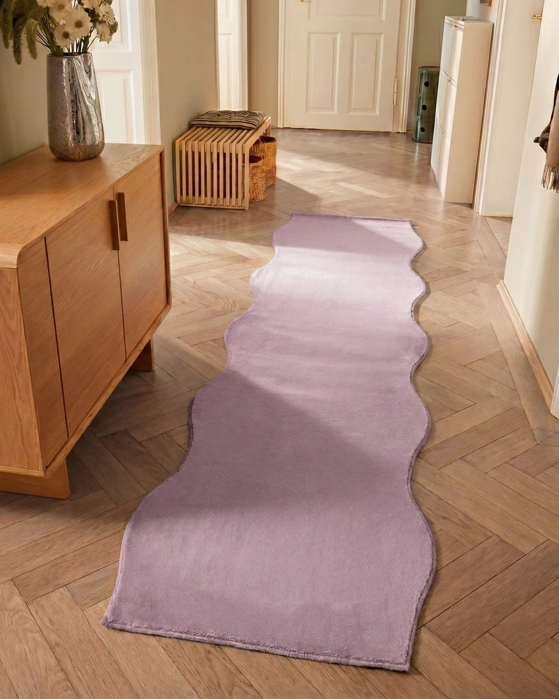 Beliani Kilimas DAWA šviesiai violetinis 80 x 300 cm