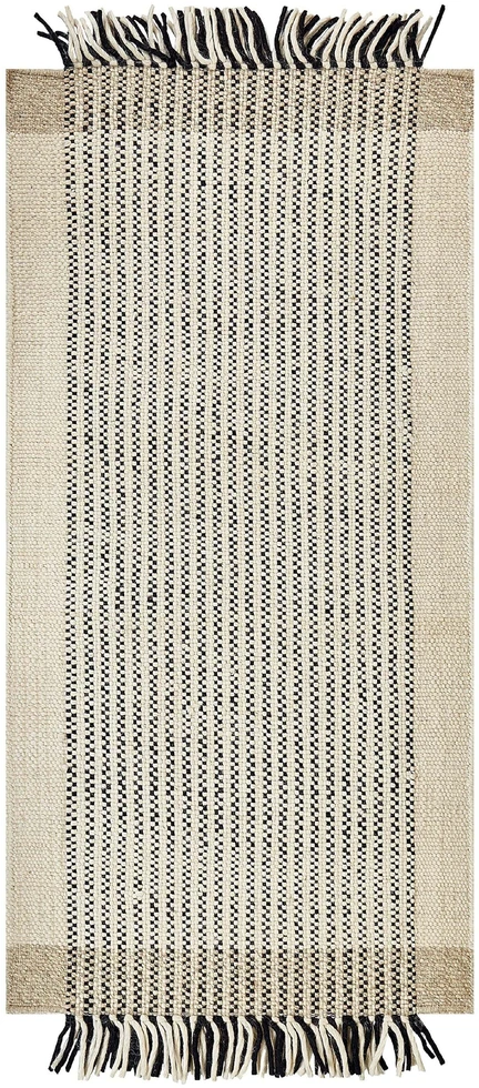 Beliani Kilimas DIVARLI smėlio spalvos 80 x 150 cm vilnonis