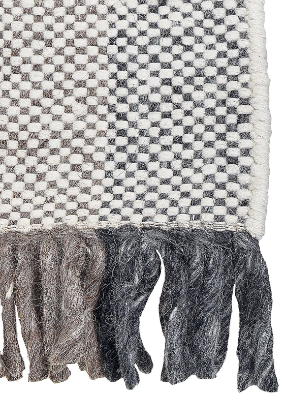 Beliani Kilimas EMIRLER, baltas, 80 x 150 cm, vilna