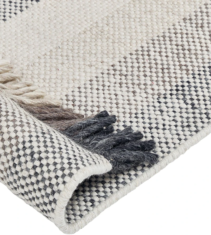 Beliani Kilimas EMIRLER, baltas, 80 x 150 cm, vilna