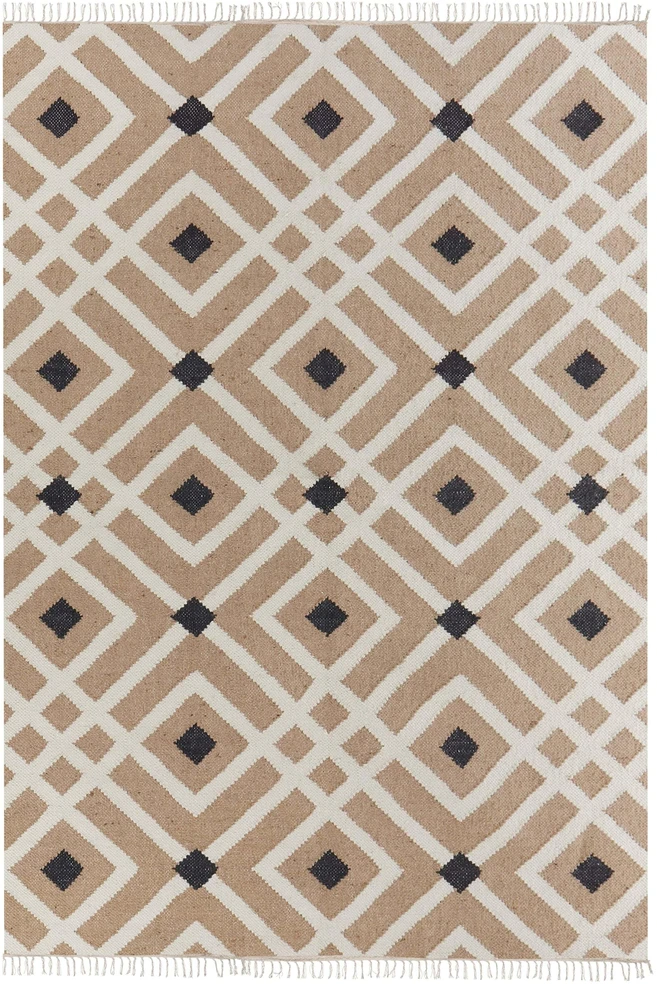 Beliani Kilimas ESENCIK smėlio spalvos 160 x 230 cm džiutas