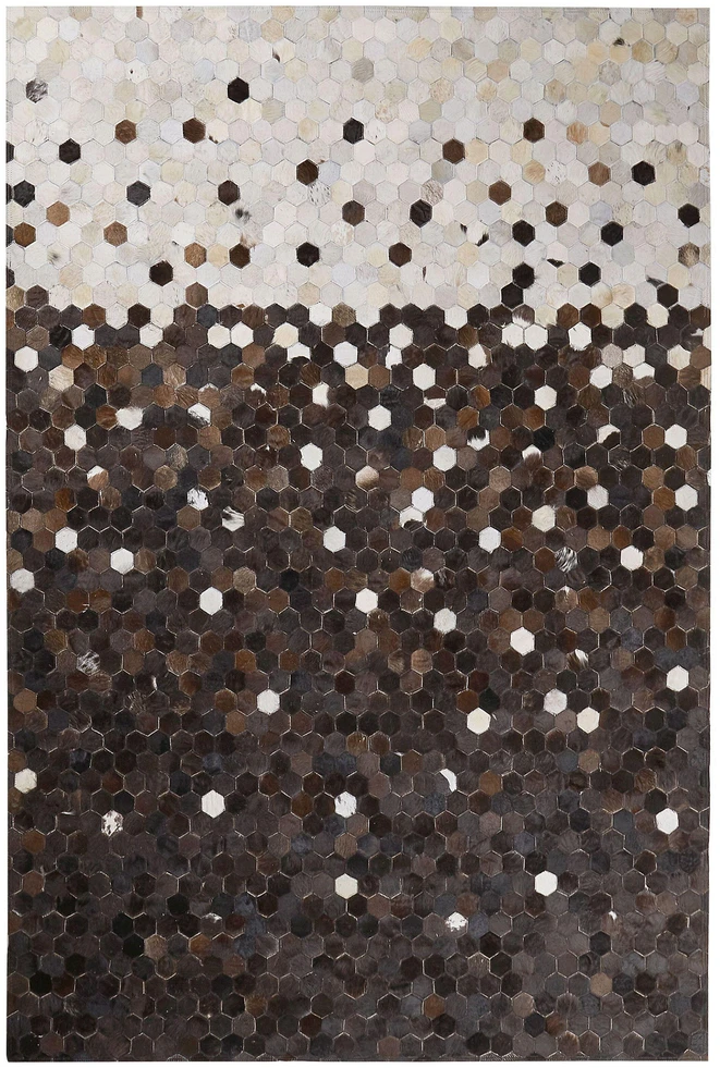 Beliani Kilimas EYIM rudas 140 x 200 cm natūrali oda