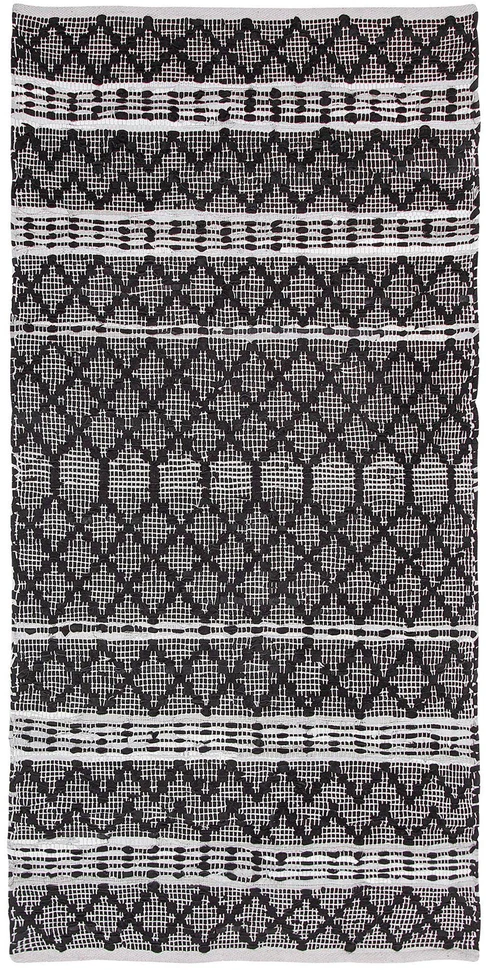 Beliani Kilimas FEHIMLI juodas 80 x 150 cm natūrali oda