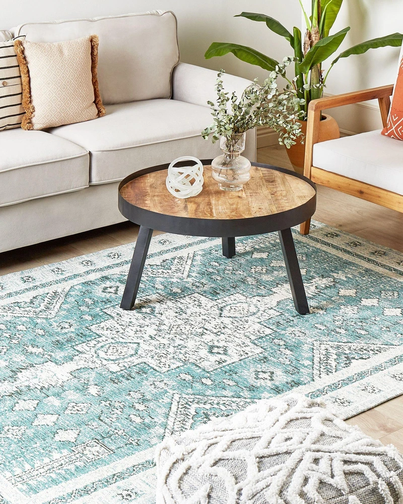 Beliani Kilimas FULLA mėtų spalvos 160 x 230 cm medvilninis