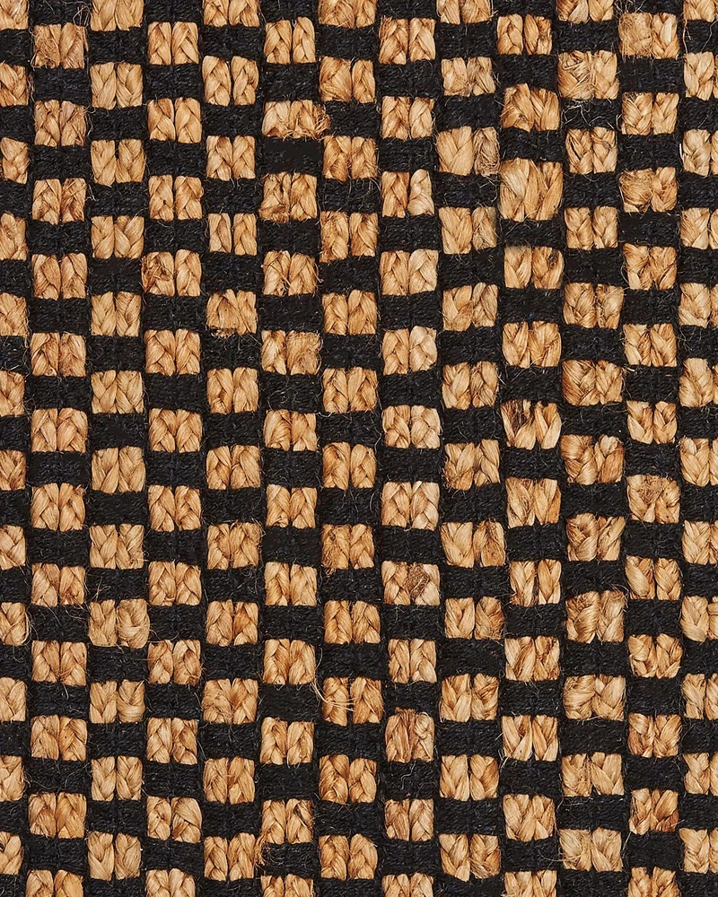 Beliani Kilimas GERCE Juodas 140 x 200 cm Džiutas