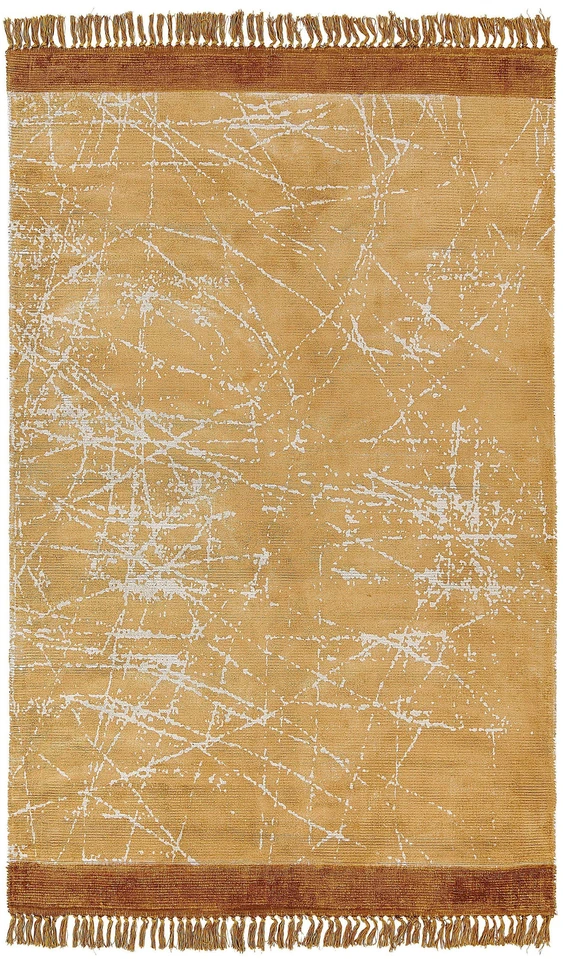Beliani Kilimas HANLI oranžinis 140 x 200 cm viskozė