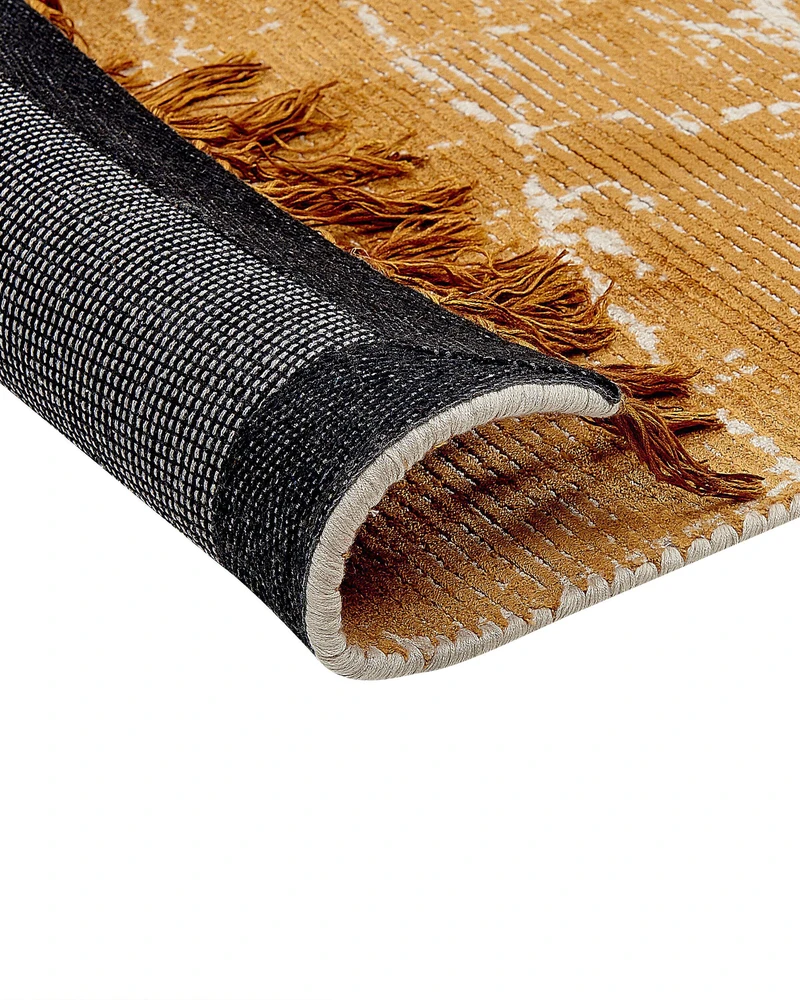 Beliani Kilimas HANLI oranžinis 80 x 150 cm viskozė