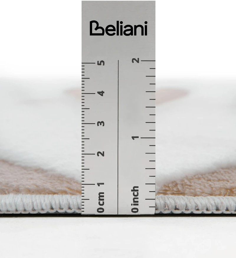 Beliani Kilimas HARTZ smėlio spalvos/baltas ø 160 cm