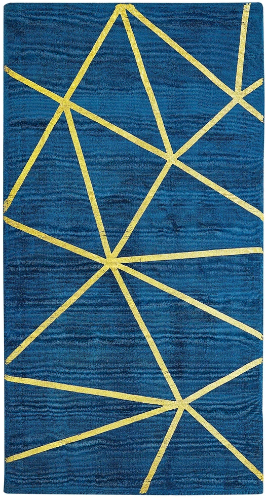Beliani Kilimas HAVZA, mėlynas, 80 x 150 cm, viskozė
