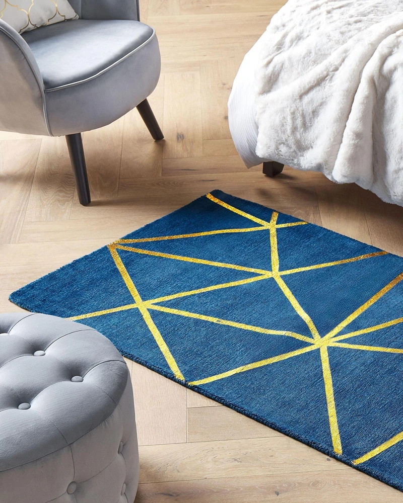Beliani Kilimas HAVZA, mėlynas, 80 x 150 cm, viskozė