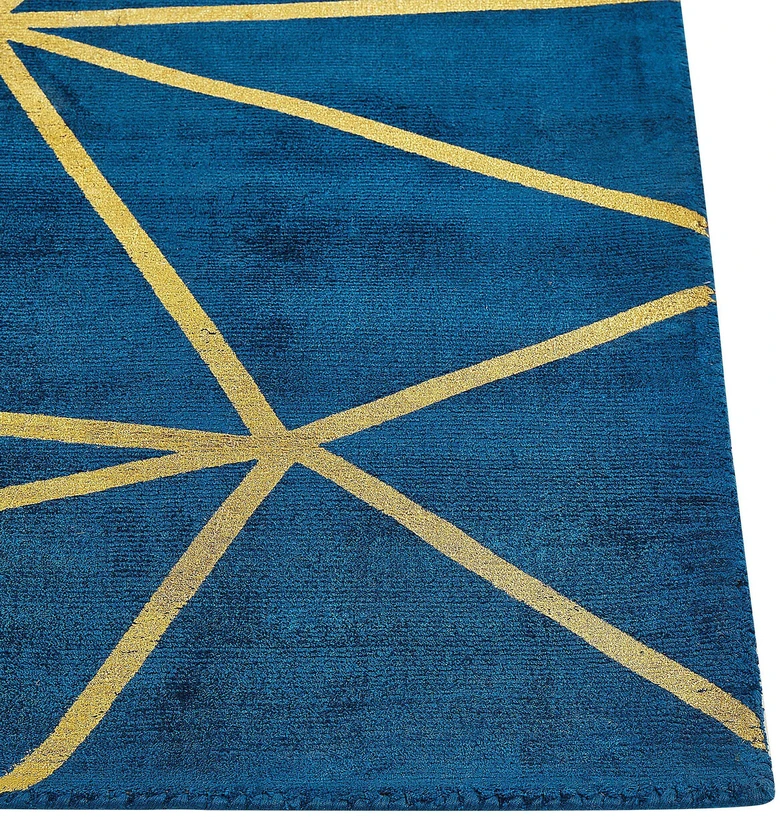 Beliani Kilimas HAVZA, mėlynas, 80 x 150 cm, viskozė