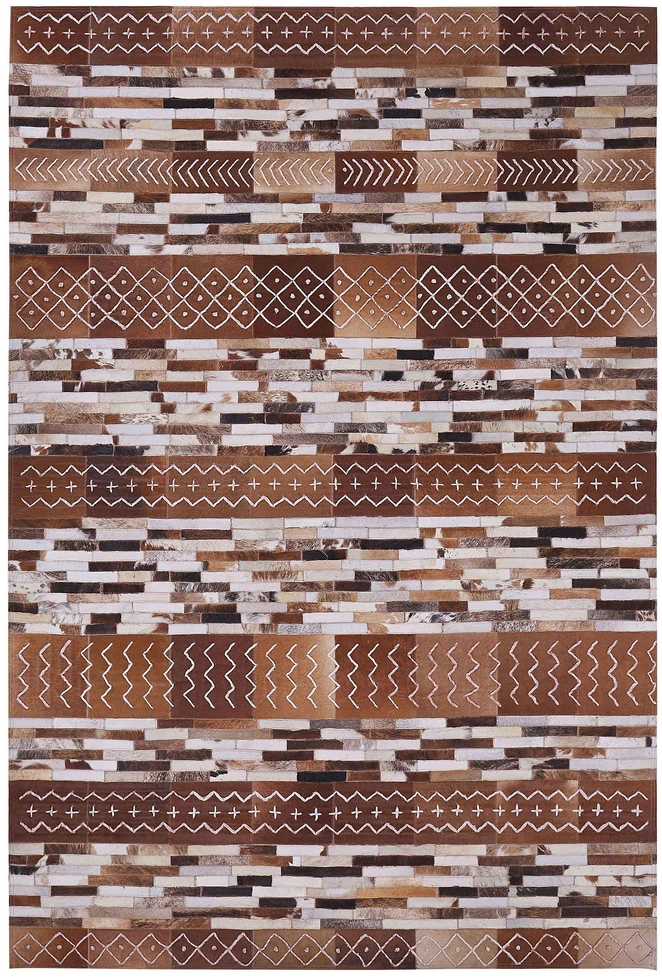 Beliani Kilimas HEREKLI rudas 160 x 230 cm natūrali oda