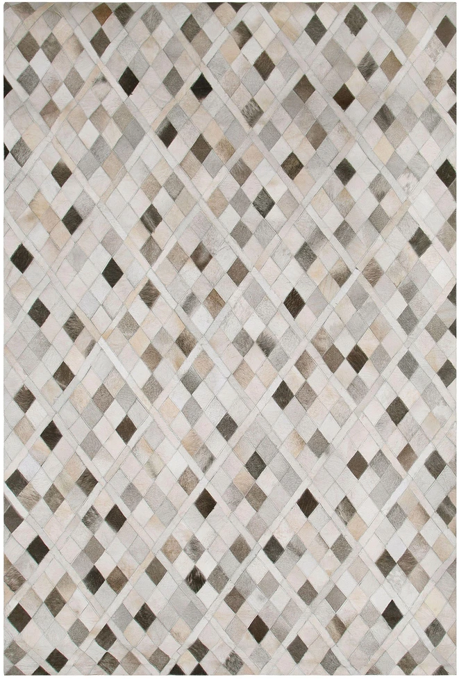 Beliani Kilimas HIRKA pilkas 140 x 200 cm iš natūralios odos
