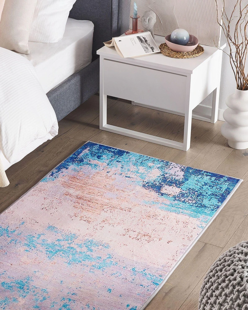 Beliani Kilimas INEGOL mėlynos spalvos 80 x 150 cm