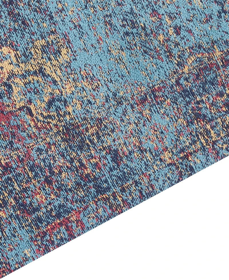 Beliani Kilimas KANSU, mėlynas, 200 x 300 cm, medvilninis