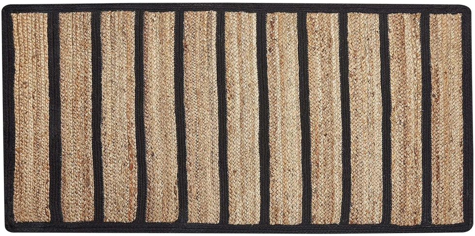 Beliani Kilimas KARADONA smėlio spalvos 80 x 150 cm džiutas