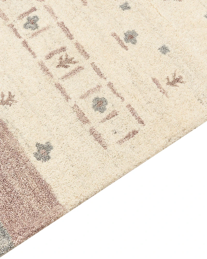 Beliani Kilimas KARLI smėlio spalvos 160 x 230 cm vilnonis Gabbeh