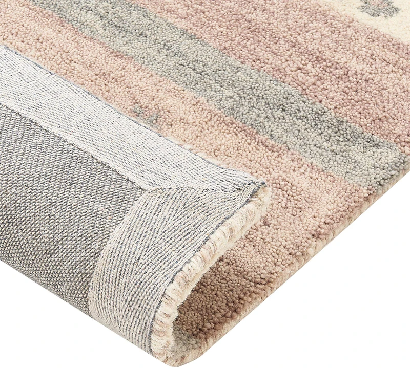 Beliani Kilimas KARLI smėlio spalvos 160 x 230 cm vilnonis Gabbeh