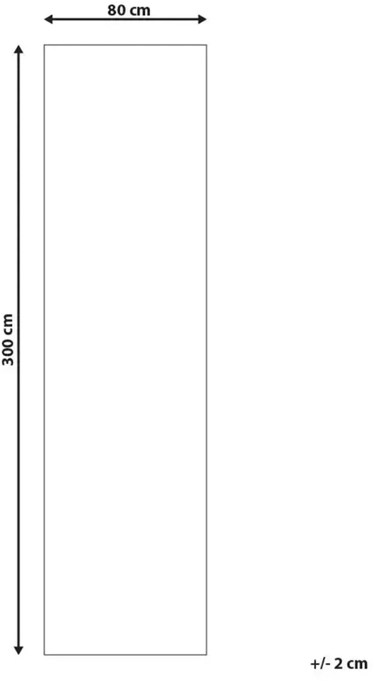 Beliani Kilimas KAWI balkšvas, 80 × 300 cm