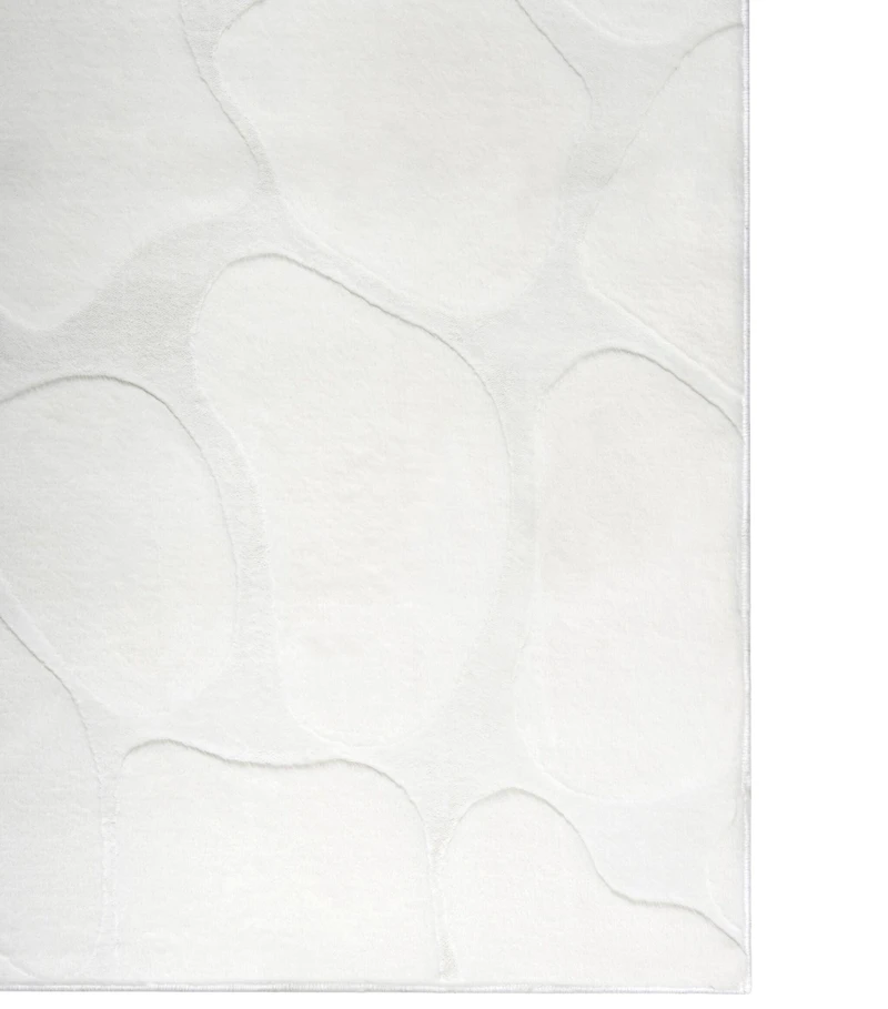 Beliani Kilimas KAWI balkšvas, 80 × 300 cm